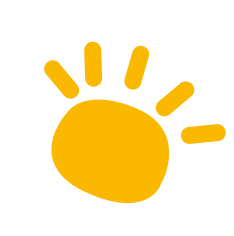 Stralende zon – symbool voor een zonnige vakantie en genieten van reizen